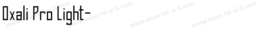 Oxali Pro Light字体转换
